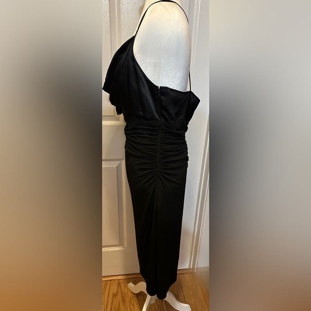 Laundry By Shelli Segal  Dress Black Spaghetti Strap Backless Dress Size 12 - Picture 6 of 10